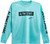 Ls Face Off Tee Aqua Md