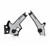 Acerbis 96+ Suzuki DR650 Frame Guards- X-Grip - Black/Gray