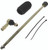 QuadBoss Polaris RZR XP 1000 EPS 15-18 Steering Rack Tie Rod Assembly Kit - Left Inner & Outer