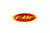 FMF Racing 5In Oval Sticker (Yel/Red) (Individual)