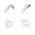 Acerbis 2025 Honda CRF250R/ CRF450R Plastic Kit - White 2986750002