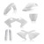 Acerbis 16-18 Husqvarna TC125/ FC250-450/ TC250/ TX300/ FX350/450 Full Plastic Kit - White