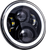 7" Led Headlight Black Halo Indian