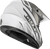 Mx 46 Off Road Mega Helmet Matte White/Silver 2x