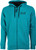 Fly Logo Zip Up Hoodie Teal Lg