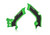 Acerbis 21+ Kawasaki KX250/ 19-23 KX450 Frame Guards- X-Grip - Green/Black