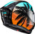 Exo R330 Full Face Helmet Tubbs Light Blue/Orange Xl