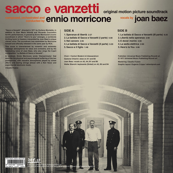 ENNIO MORRICONE: Sacco e Vanzetti (RSD 2024 EU/UK Exclusive) LP