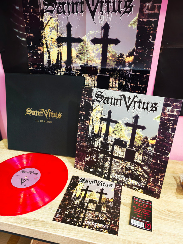 SAINT VITUS: Die Healing (Limited Marbled Red Vinyl in Luxurious Black Box Embossed in Gold With Magnet) LP