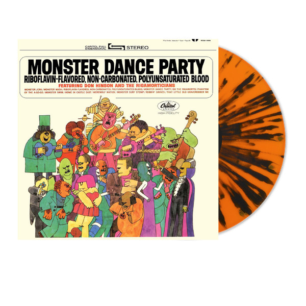 DON HINSON AND THE RIGAMORTICIANS: Monster Dance Party (Orange & Black Splatter Vinyl) LP