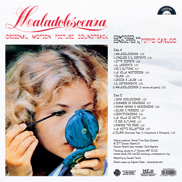 PIPPO CARUSO:  Maladolescenza (Original Soundtrack) (Blue Colored Vinyl) LP
