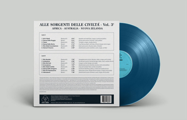BRAEN/RASKOVICH (ALESSANDRO ALESSANDRONI/GIULIANO SORGINI): Alle Sorgenti Delle Civilta Vol. 3: Africa, Australia, Nuova Zelanda (1971) (Blue Vinyl) LP