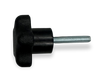 KNOB - 5 STAR, RED, 1/4"-20 x  1-1/2" LG BOLT