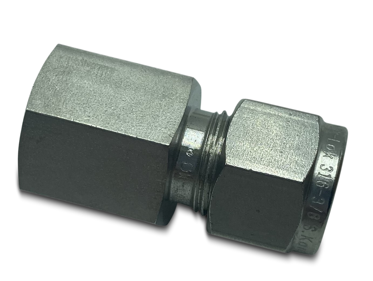 DK-LOK Straight Fitting, 3/8" X 1/3" FNPT