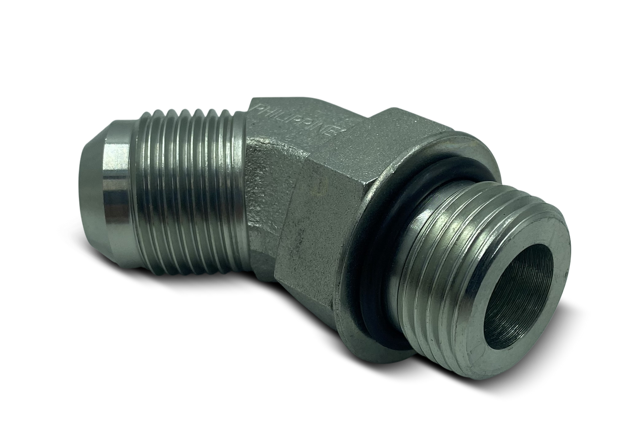 Parker 45 Degree Elbow, #12 Male ORB x #12 Male JIC, Low Pressure Fitting