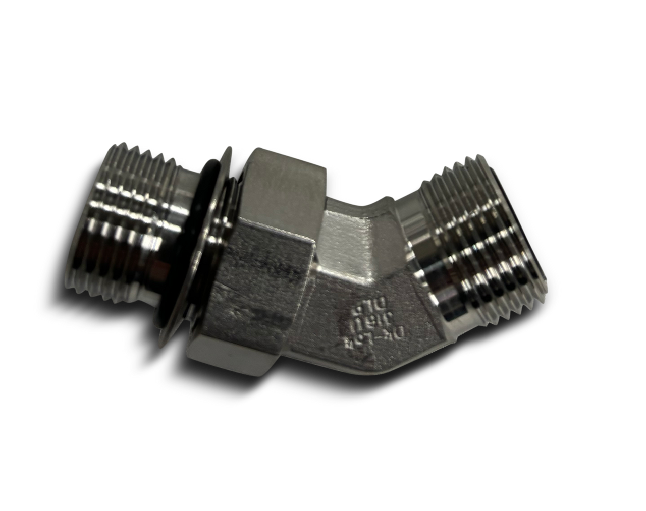 Fitting Adapter, 45 degree, Elbow, #8 O-Ring BOSS X #8 ORFS