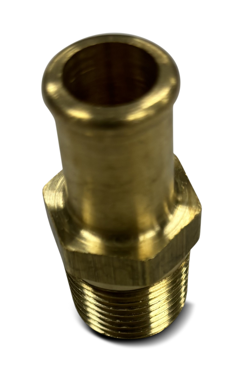 Fitting Adapter, 1/2" Male NPT X 5/8" Hose Barb, Brass