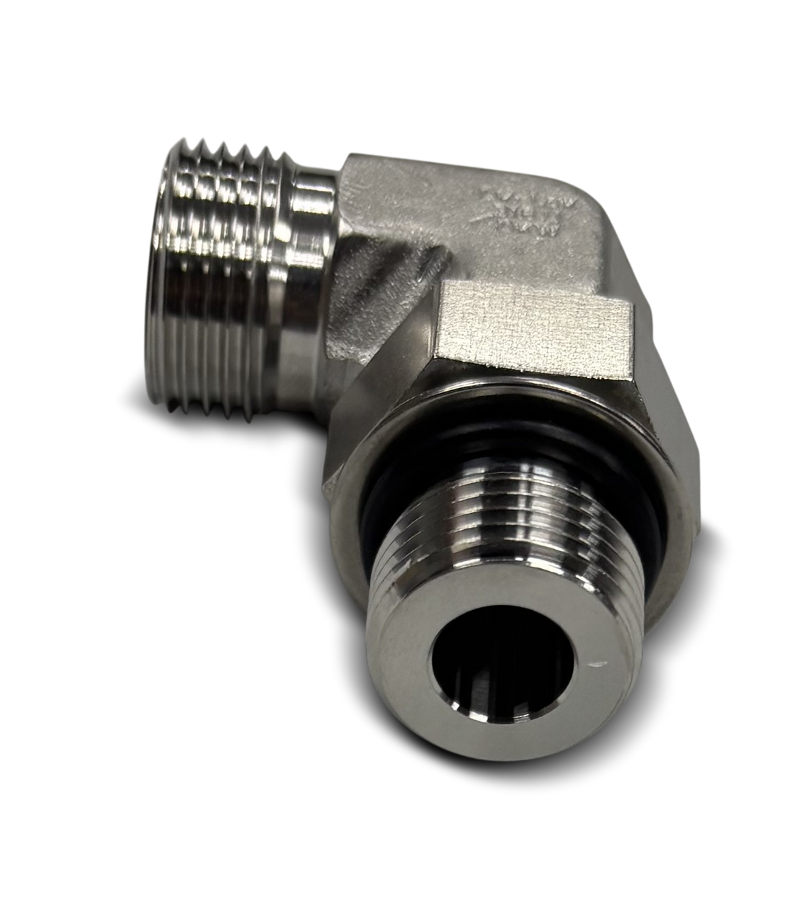 DK-LOK Adapter, 90° Elbow, #8 O-Ring Boss x #8 ORFS