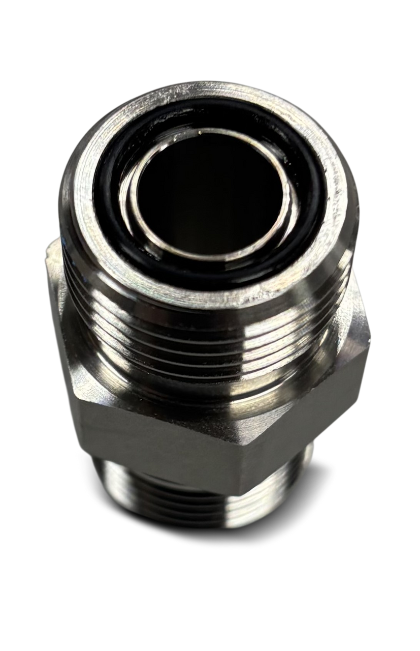 DK-LOK Straight Fitting Adapter, #8 O-Ring Boss x #8 ORFS
