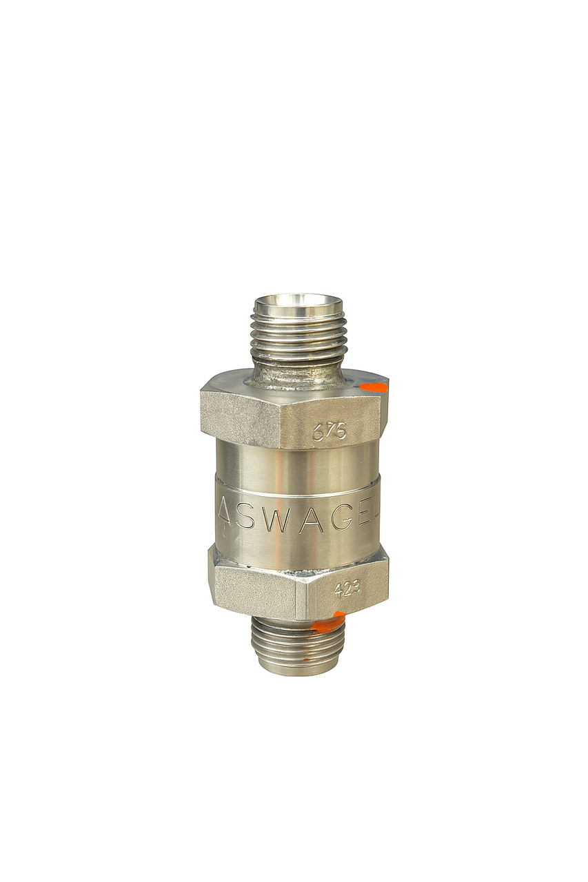 VALVE - INLINE CHECK, POPPET, 6000 PSI, 3/8" TUBE