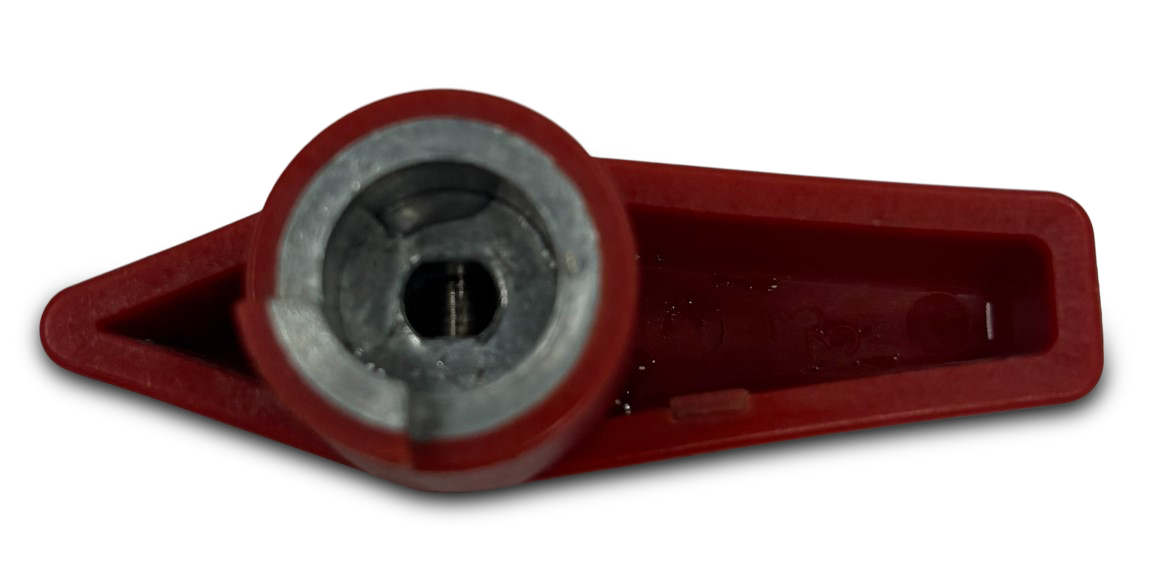 HANDLE-VALVE, RED, DK LOK 3/8" VALVE