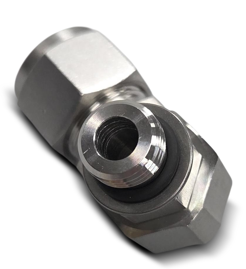 FITTING-ELBOW, MALE SAE S316 1/2" COMPRESSION X 5 MSAE POSITIONABLE