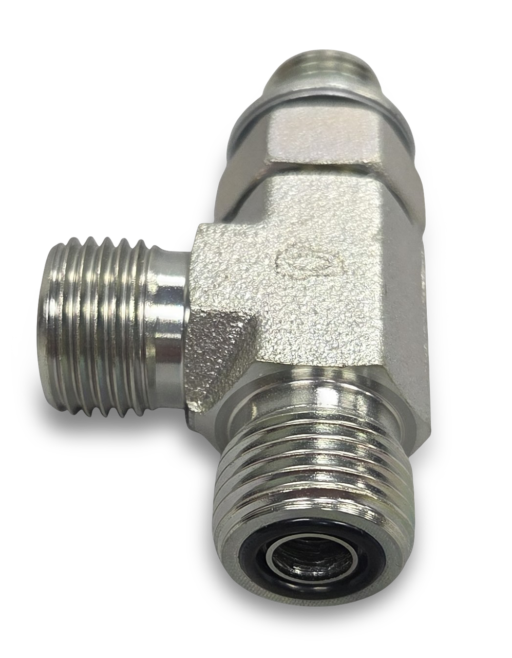 TEE-UNION, #6 ORFS X #6 ORFS X 14mm METRIC RUN