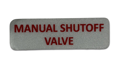 CCFT Manual Shutoff Valve Decal