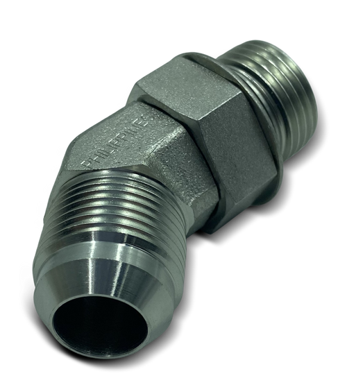 Parker 45 Degree Elbow, #12 Male ORB x #12 Male JIC, Low Pressure Fitting