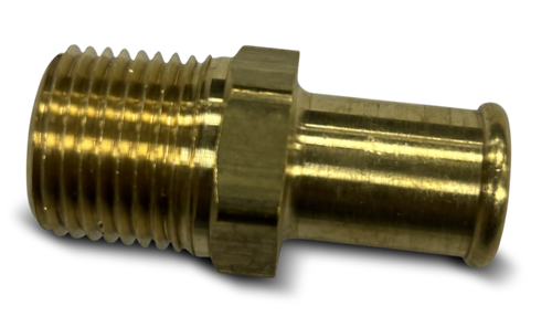 Fitting Adapter, 1/2" Male NPT X 5/8" Hose Barb, Brass