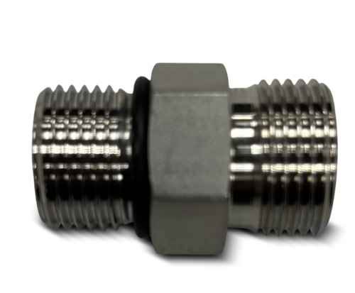 DK-LOK Straight Fitting Adapter, #8 O-Ring Boss x #8 ORFS