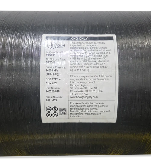 TANK - AGILITY 240258-016A, 25.6" X 90.0", TANK ONLY