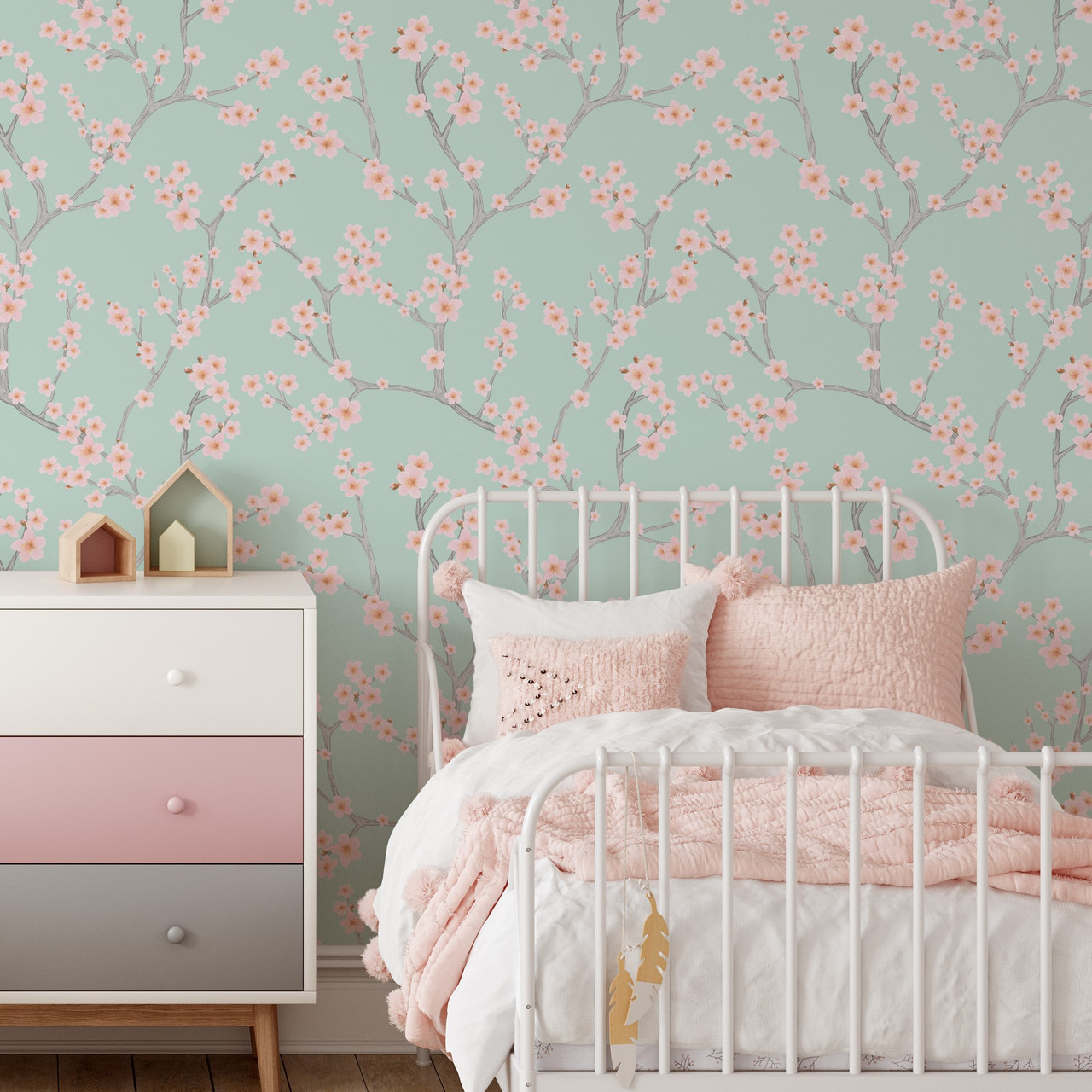 Cherry Blossom Peel and Stick Wallpaper Paperbird