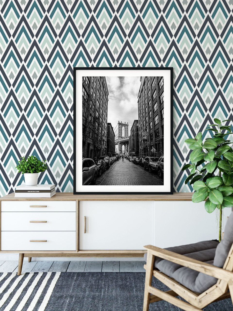 stick on wallpaper on Arrow Peel And Stick Wallpaper Paperbird