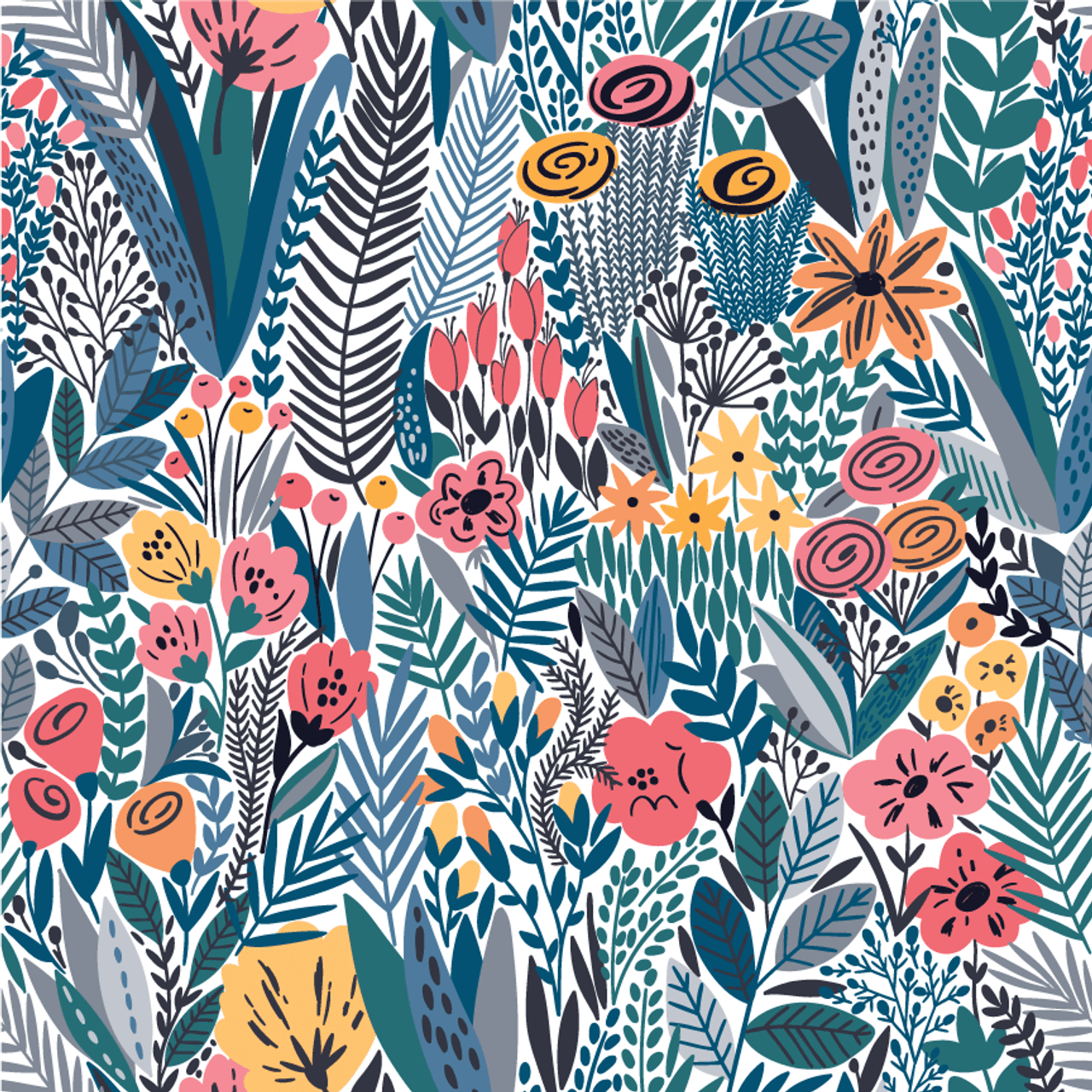 tropical floral wallpaper