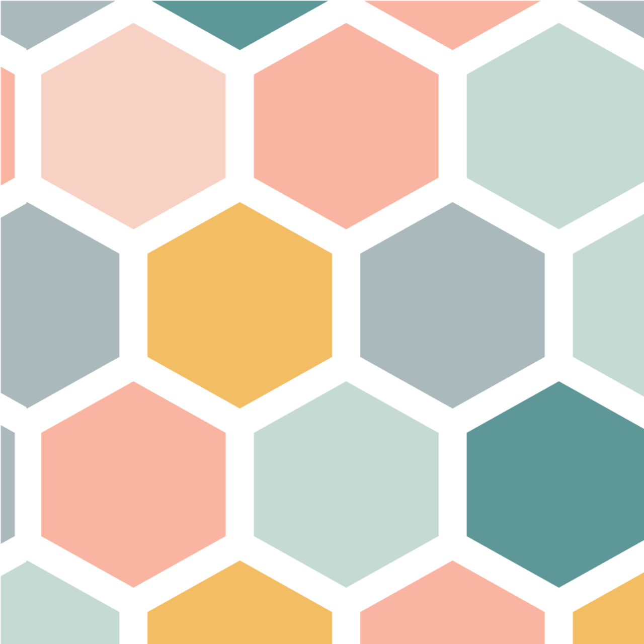 Abstract Hexagon Blue Wallpaper