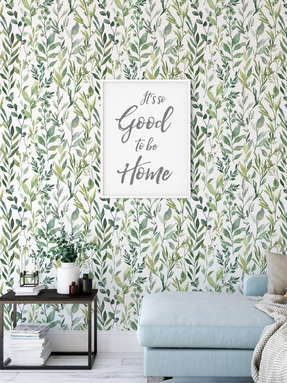 watercolour leaves wallpaper