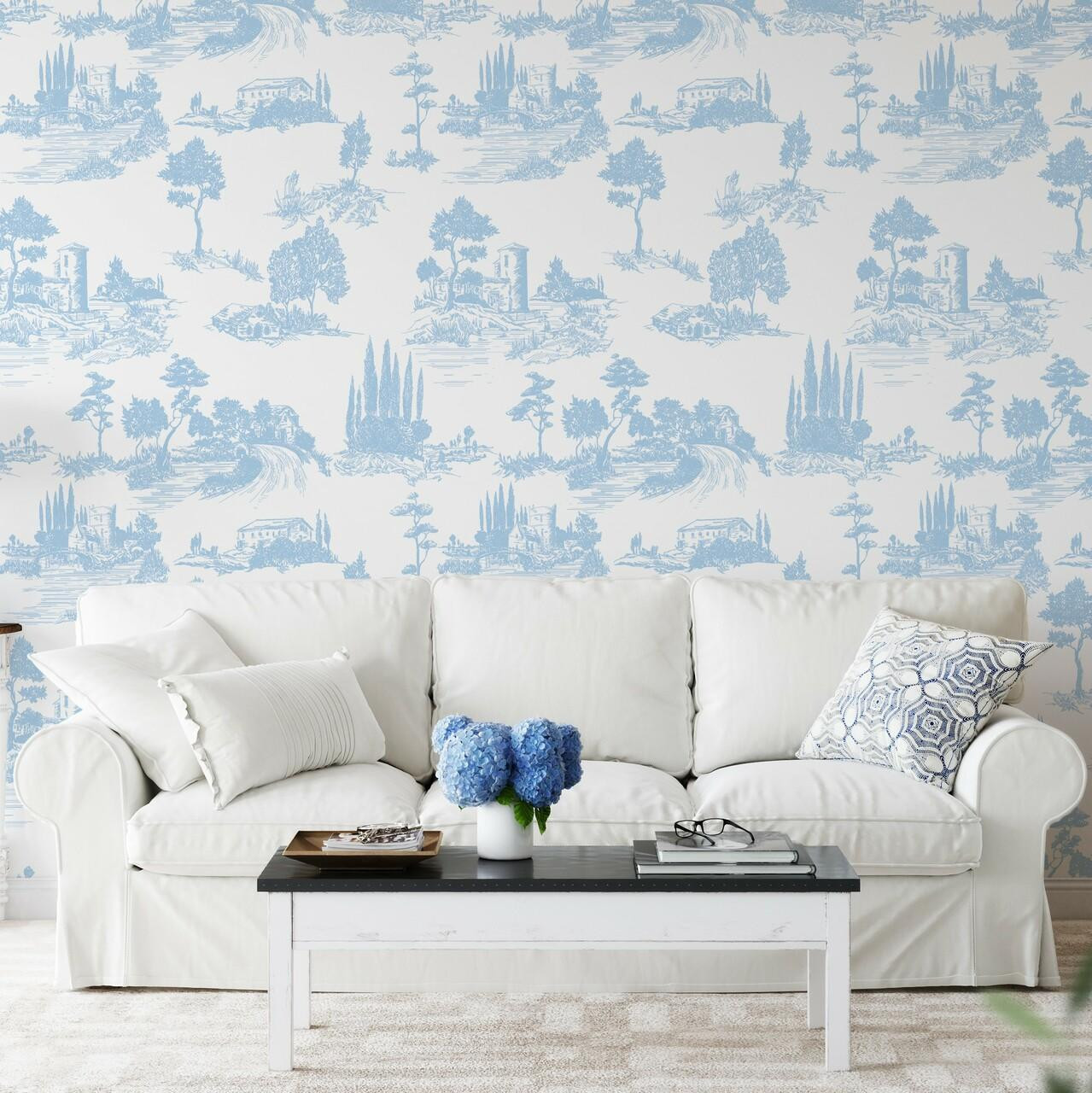 New York Toile Peel  Stick Wallpaper  Katie Kime