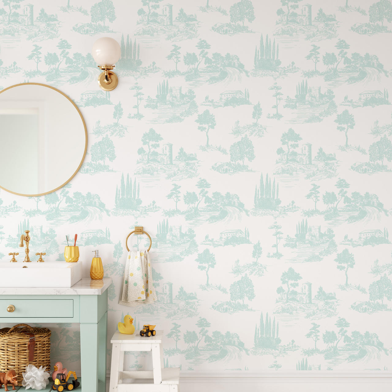 Marfa Toile Peel  Stick Wallpaper  Katie Kime