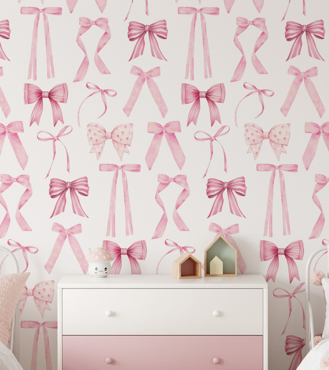 pink patterned wallpaper
