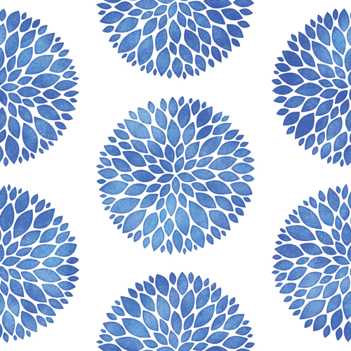 Blue Dahlia Peel and Stick Wallpaper