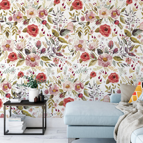 Claire Floral Peel and Stick Wallpaper