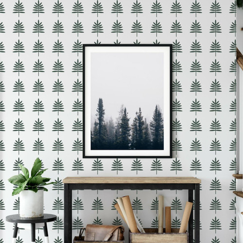 Watercolor Forest Peel and Stick Wallpaper - Paperbird