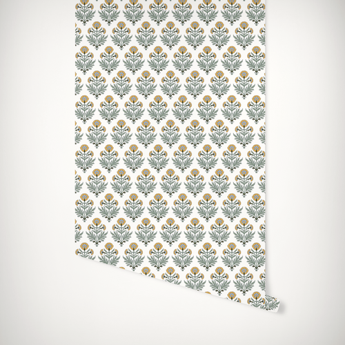 Marigold Block Print