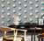 desk and chair with Modern Dots Peel and Stick Wallpaper on the walls