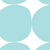 Sample square of  mint circle peel and stick wallpaper