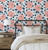 Navy and Pink Floral Peel and Stick Wallpaper