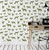 An office with a desk and Green Peel and Stick Dog Wallpaper
