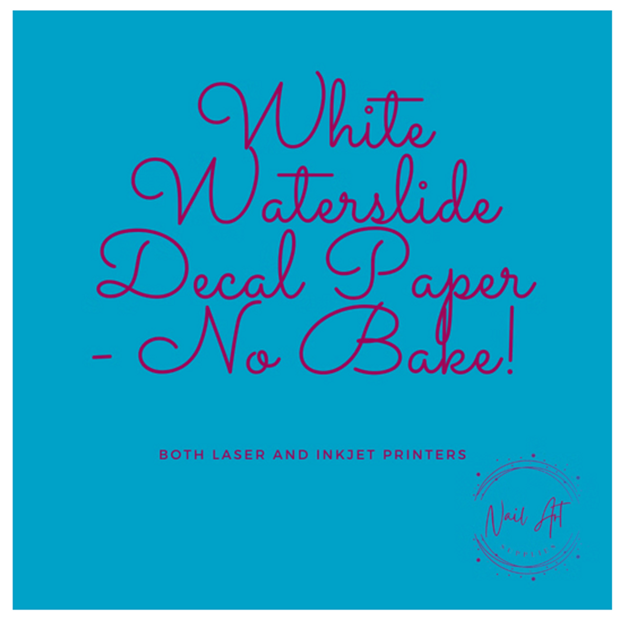 Blue waterslide decal paper for laser printer (1 pcs. A4)