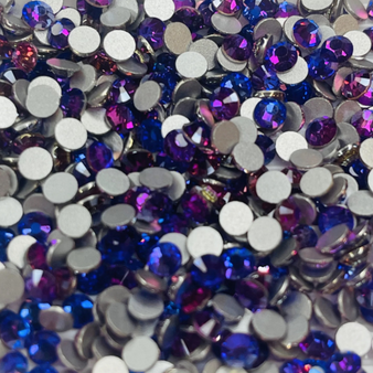 Purple Velvet Glass Rhinestone SS10 - 100pcs